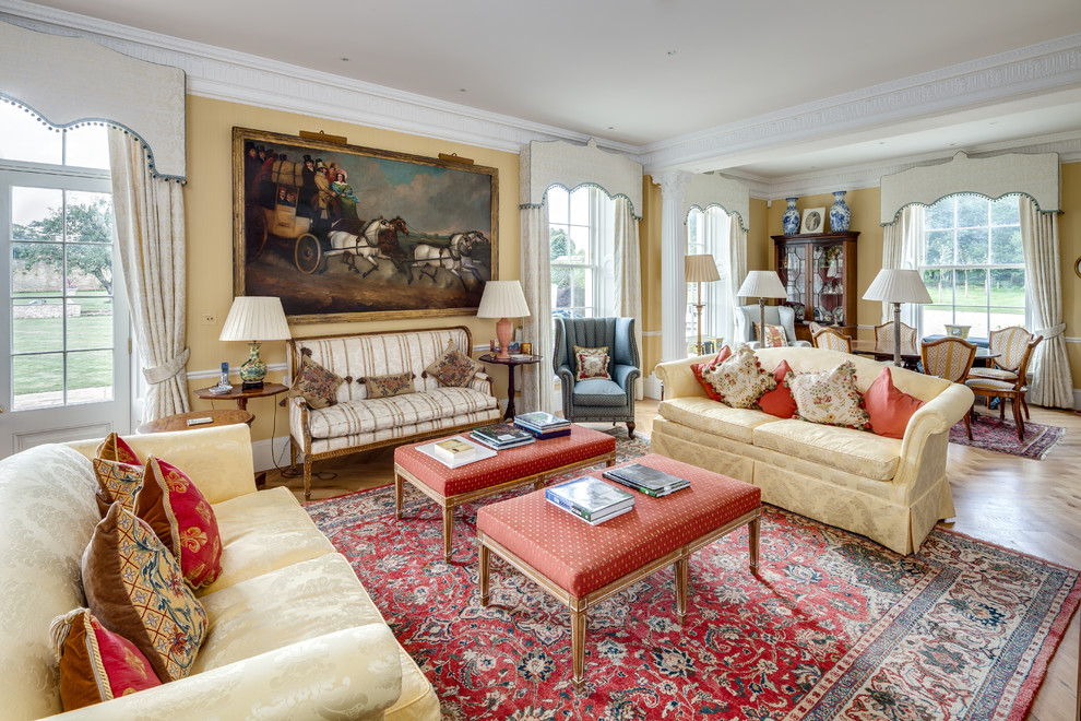 living room kitchen traditional cotswold