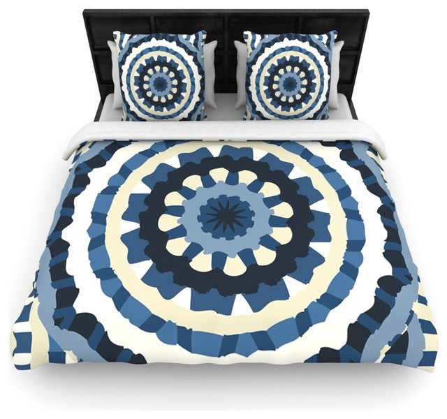Laura Nicholson Ribbon Mandala Navy Tan Duvet Cover Laura Nicholson Ribbon Mandala Navy Tan Cotton Duvet Cover King 104