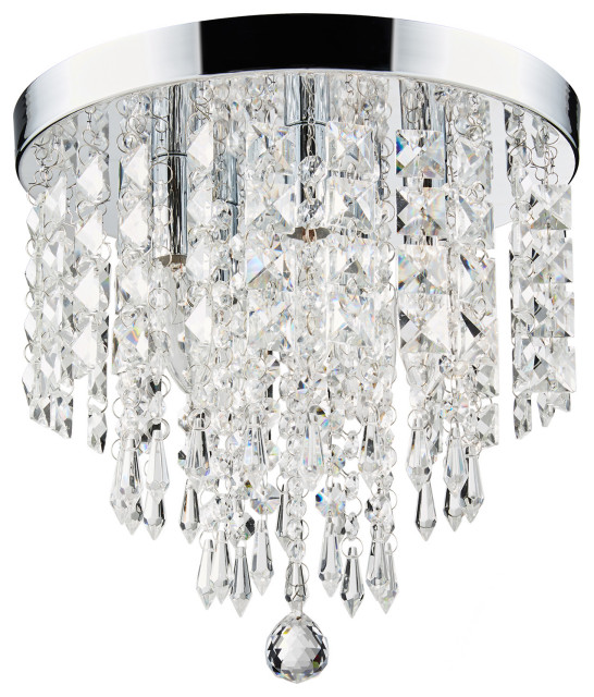 11 5 Light Flush Mount Crystal Chandelier Ceiling Contemporary Lighting By Banyan Imports Houzz - 5 Light Flush Mount Ceiling