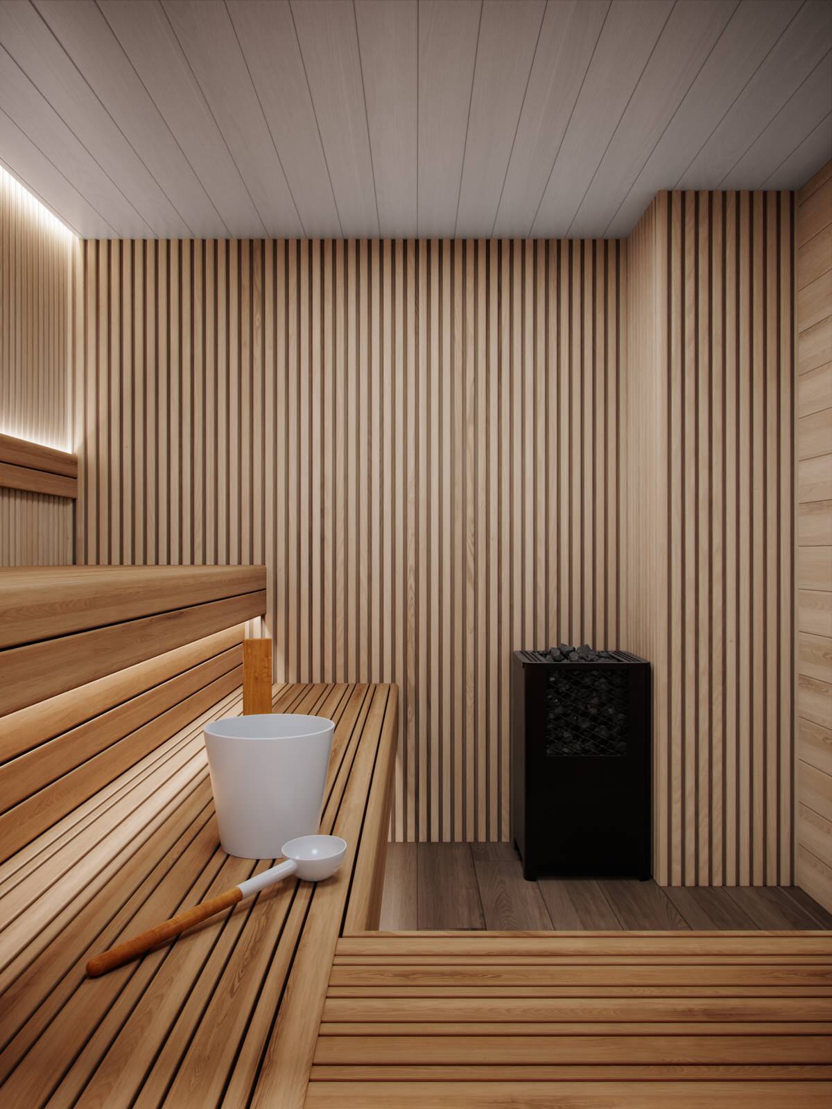 Дизайн интерьера загородного дома из бруса