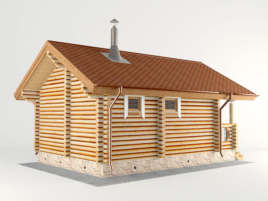 Проект деревянной бани БН-040