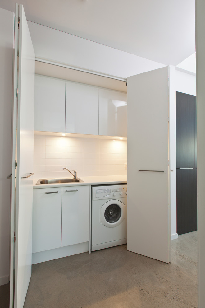 Contemporary laundry room in Adelaide.
