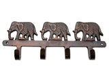 4 Inch Cast Iron Elephant Antique Gold Decorative Wall Hooks Coat
