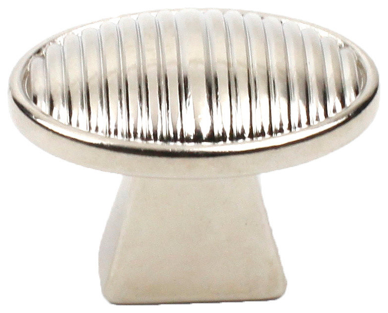 Athena Oval Knob, Polished Nickel