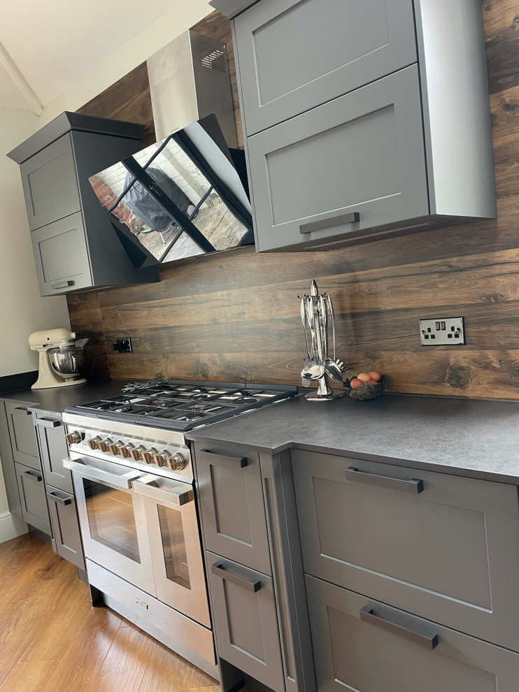 Grey Shaker Kitchen with Dekton worktops fitted in Worcester