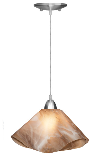 Jezebel Radiance White Cloud Small Flame Pendant Light With Nickel Hardware - Jezebel Pendant Light