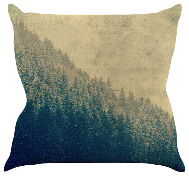 Robin Dickinson "Any Road Will Do" Mountain Tree Throw Pillow, 20"x20"