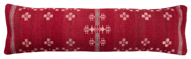 Jaipur Living Katara Tribal Red/ Gray Lumbar Pillow, Down Fill