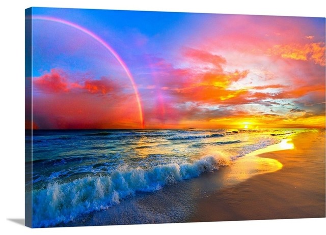 Canvas Wall Art Print Painting Picture Home Decor Sea Beach Landscape Waves Hot 
