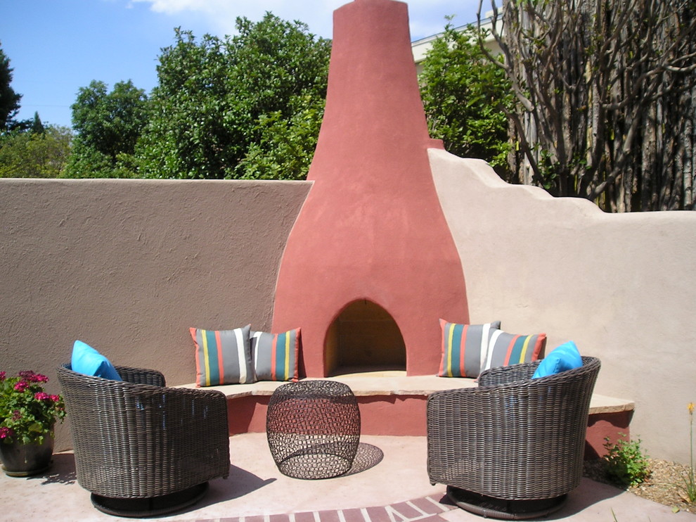 Private Courtyard Southwestern Patio Albuquerque by Red Twig Studio