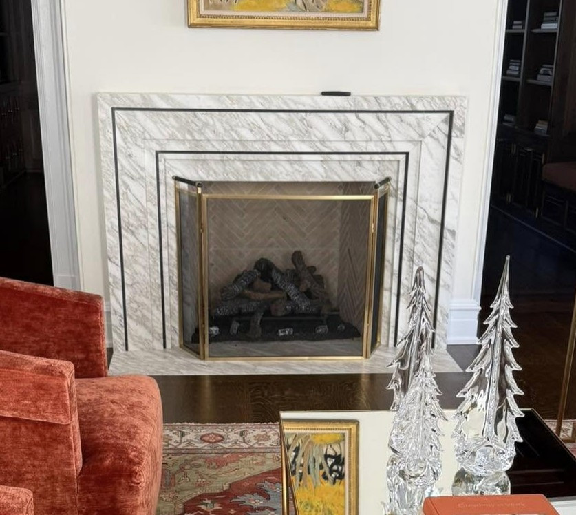 Vein Matched Fireplace
