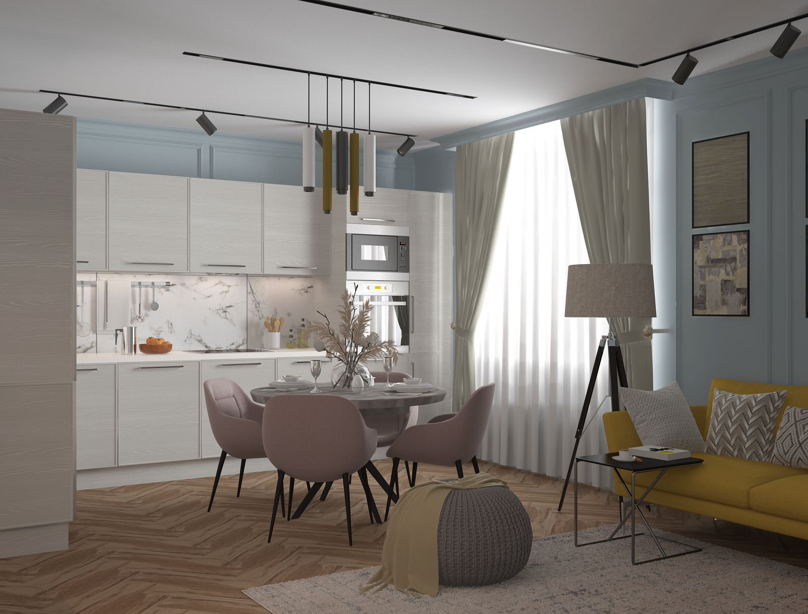 ПРоект двухкомнатной квартиры 73 кв.м.