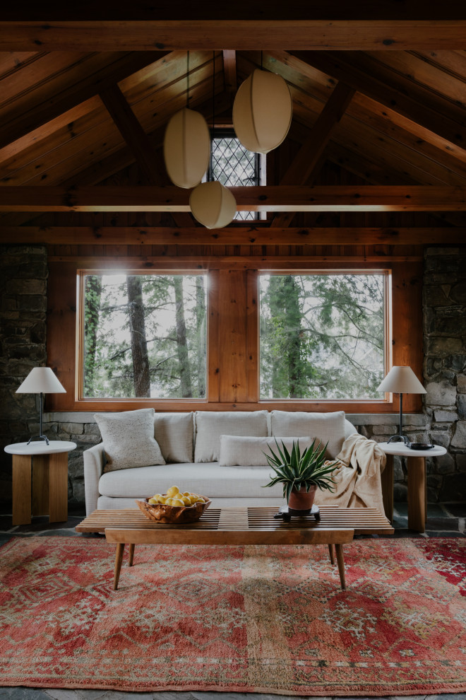 Hudson Valley Estate - Rustic - Living Room - New York - by MK Workshop ...