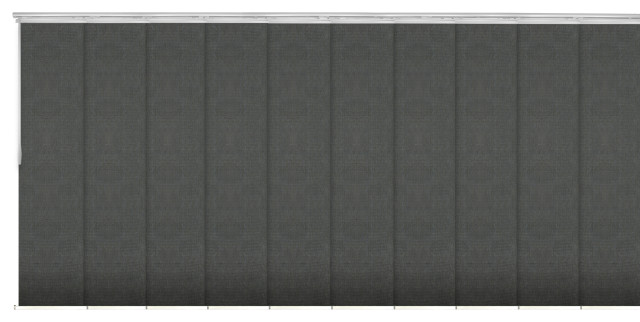 Koala Gray 10-Panel Track Extendable Vertical Blinds 120-218"W
