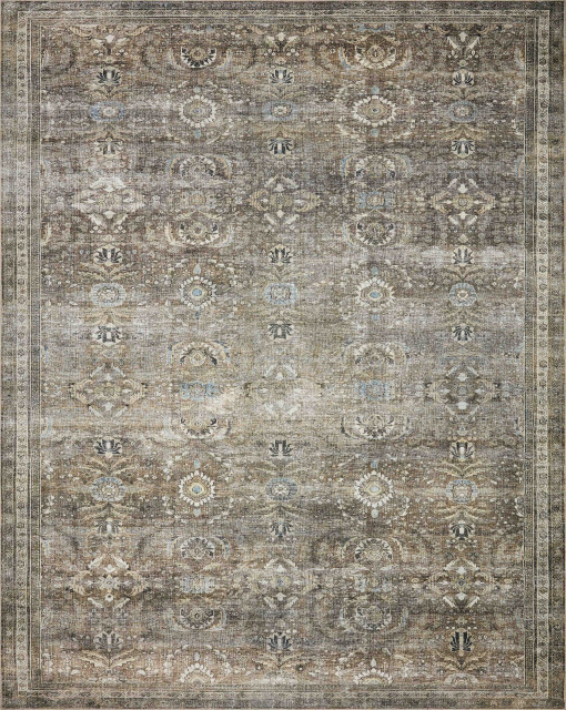 Layla Lay13 Antique/Moss Printed Area Rug by Loloi II, 9'x12