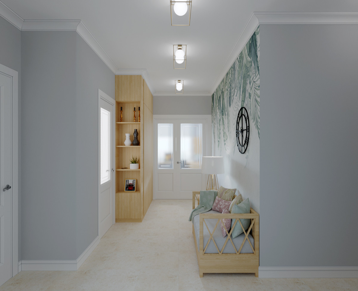 Дизайн холла с диванчиком