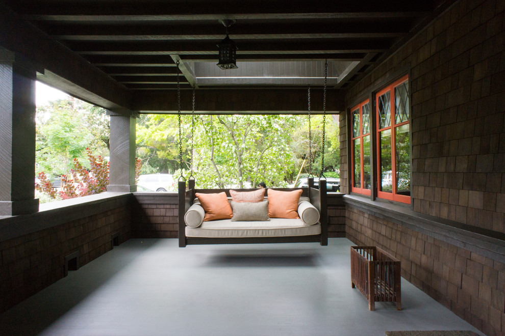 Photo of an arts and crafts verandah in San Francisco.