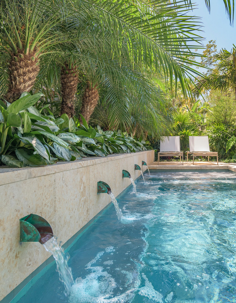 Pool - small tropical pool idea in Miami