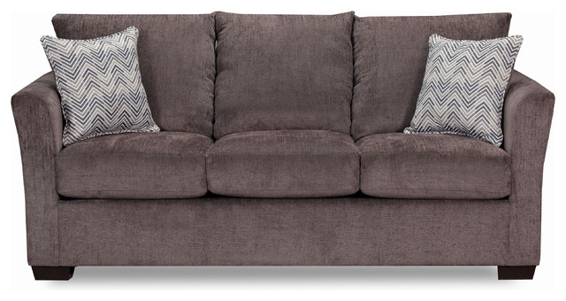 Simmons Upholstery Elan Coffee Queen Sleeper Sofa Transitional Elan Coffee Queen Sleeper Sofa