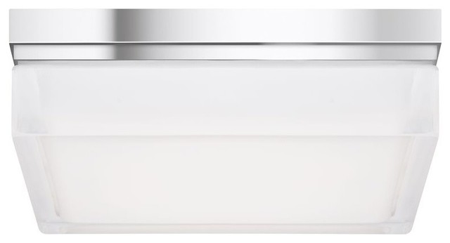 Tech Lighting Boxie Ceiling Light, Chrome, Incandescent 120V