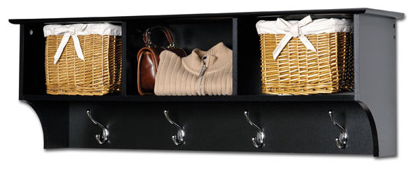 Broadway Black Entryway Cubbie Shelf