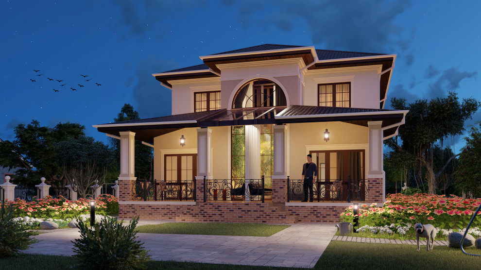 ДОМ-УСАДЬБА НА 2 СЕМЬИ + МАСТЕРСКАЯ (В1)