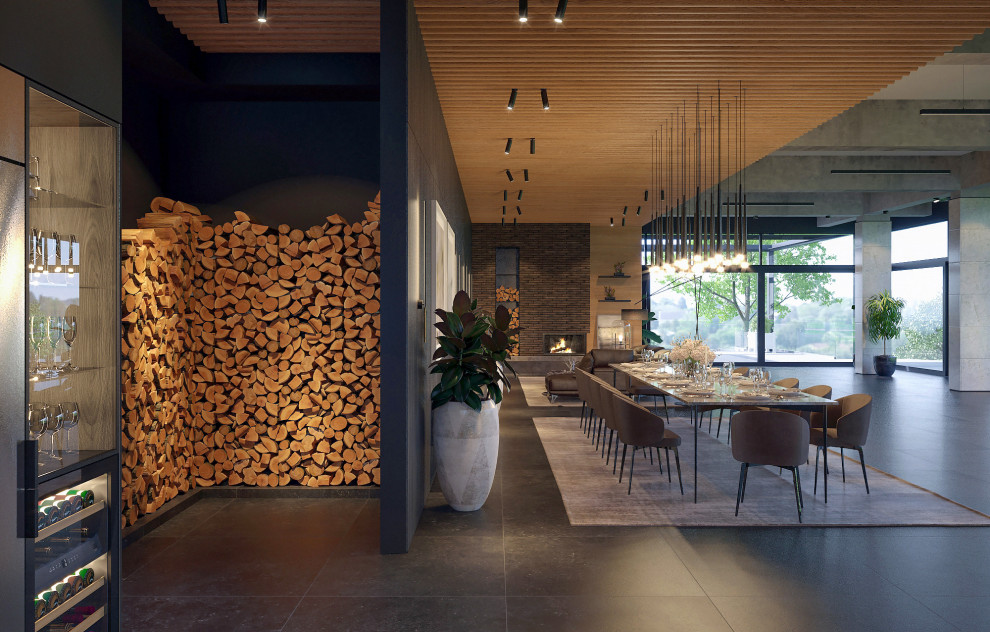 Интерьер павильона летней кухни