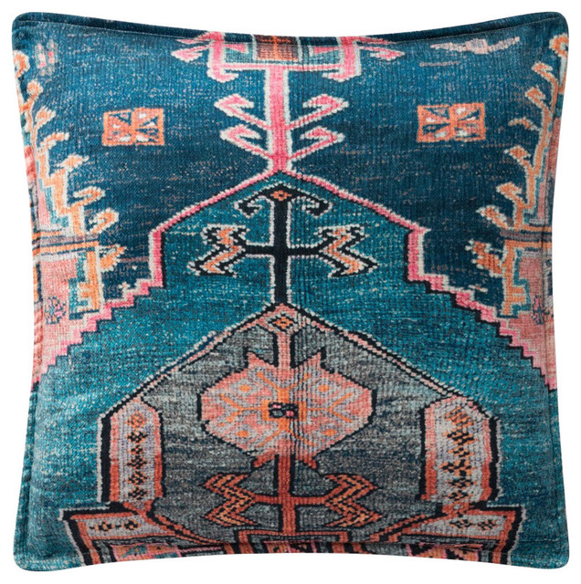 Loloi P0824 Decorative Throw Pillow Blue Multi 22 X22