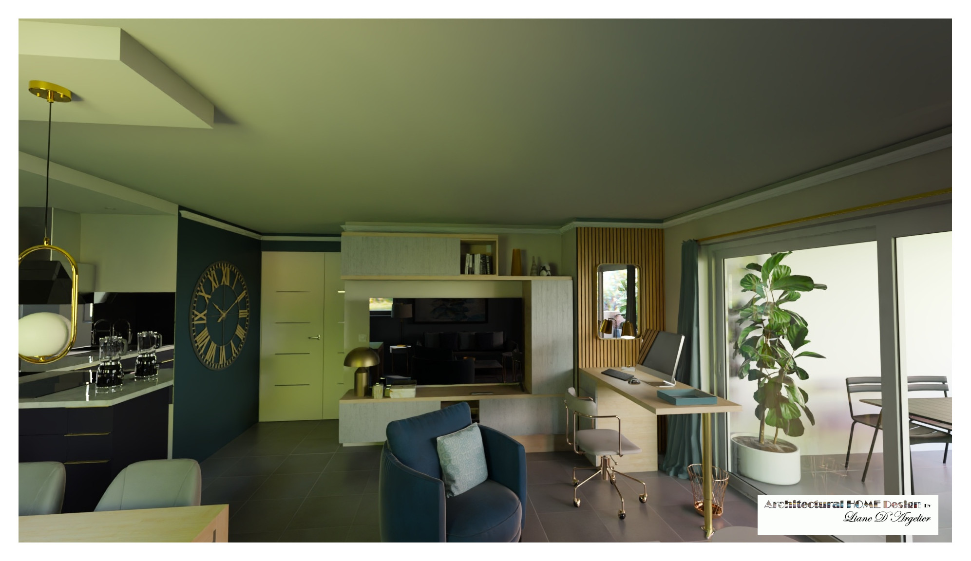 Pièce de vie 35 m²