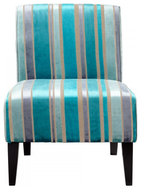 Turquoise Blue Ms. Stripy Blu Chair
