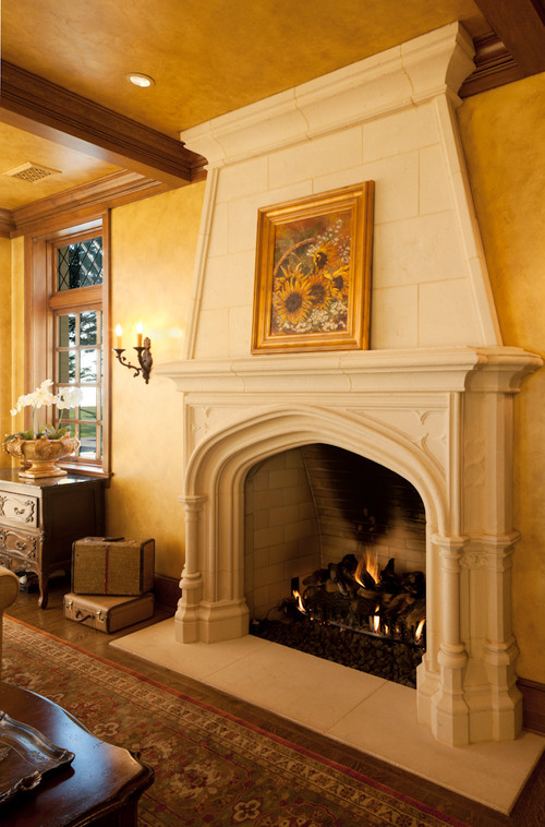 home architecture and fireplace design