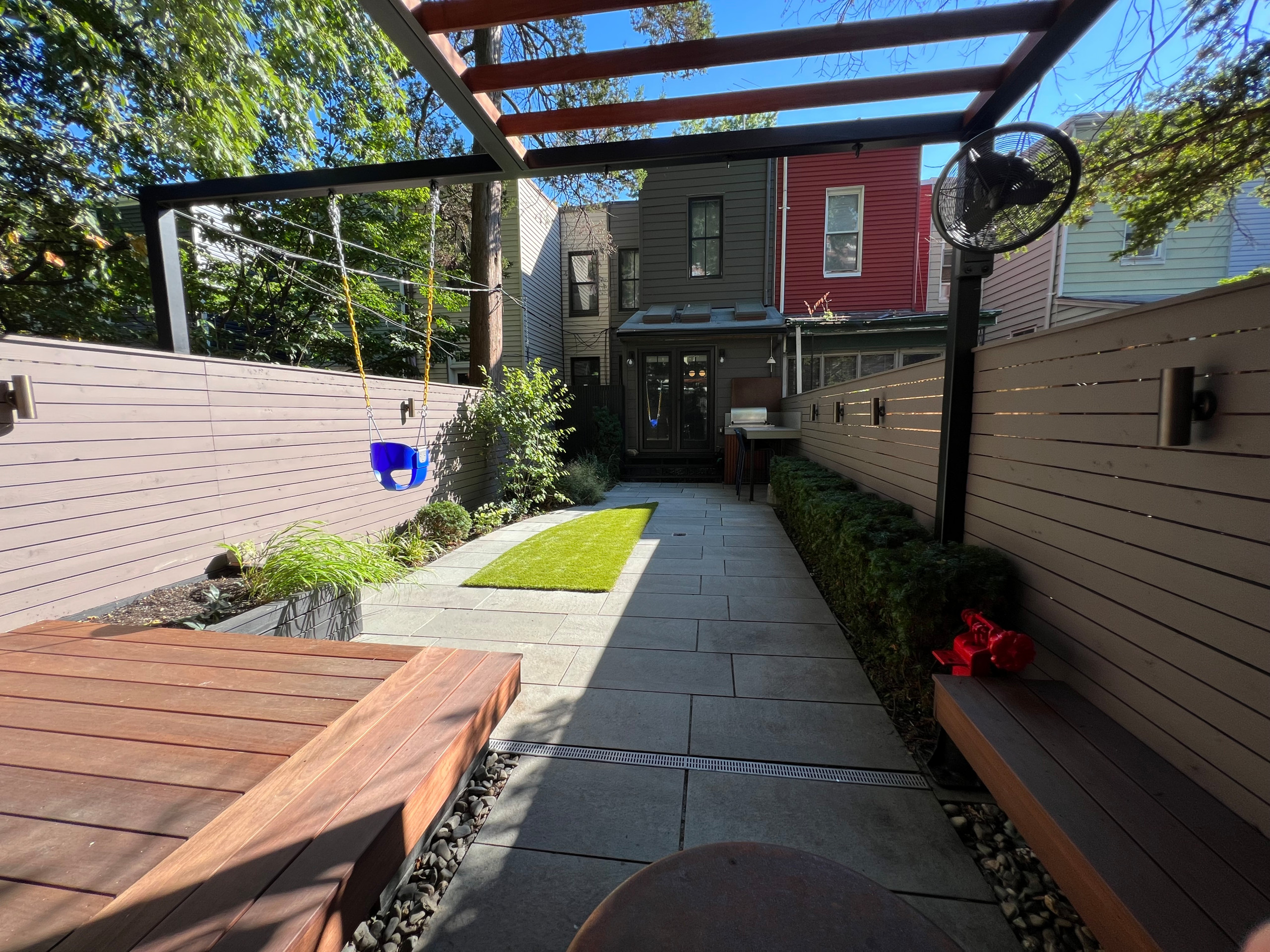 Shady Garden Deck and Pergola Renovation