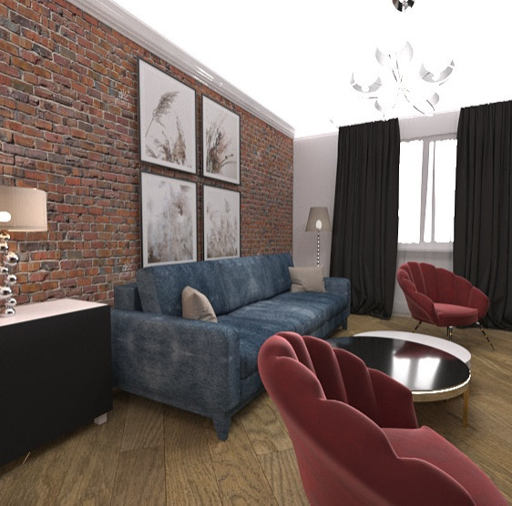 Гостиная лофт