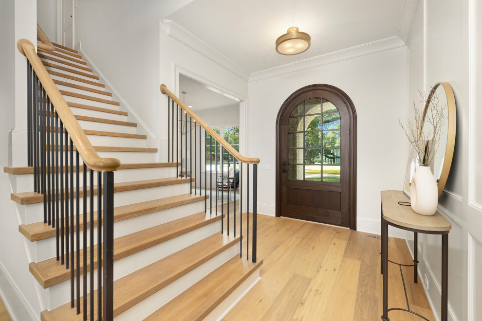 Entryway - transitional entryway idea in Charlotte