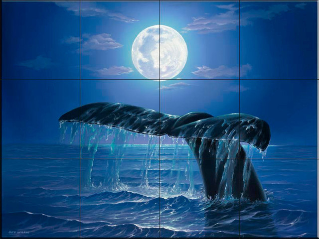 Tile Mural, Night Dive by Jeff Wilkie