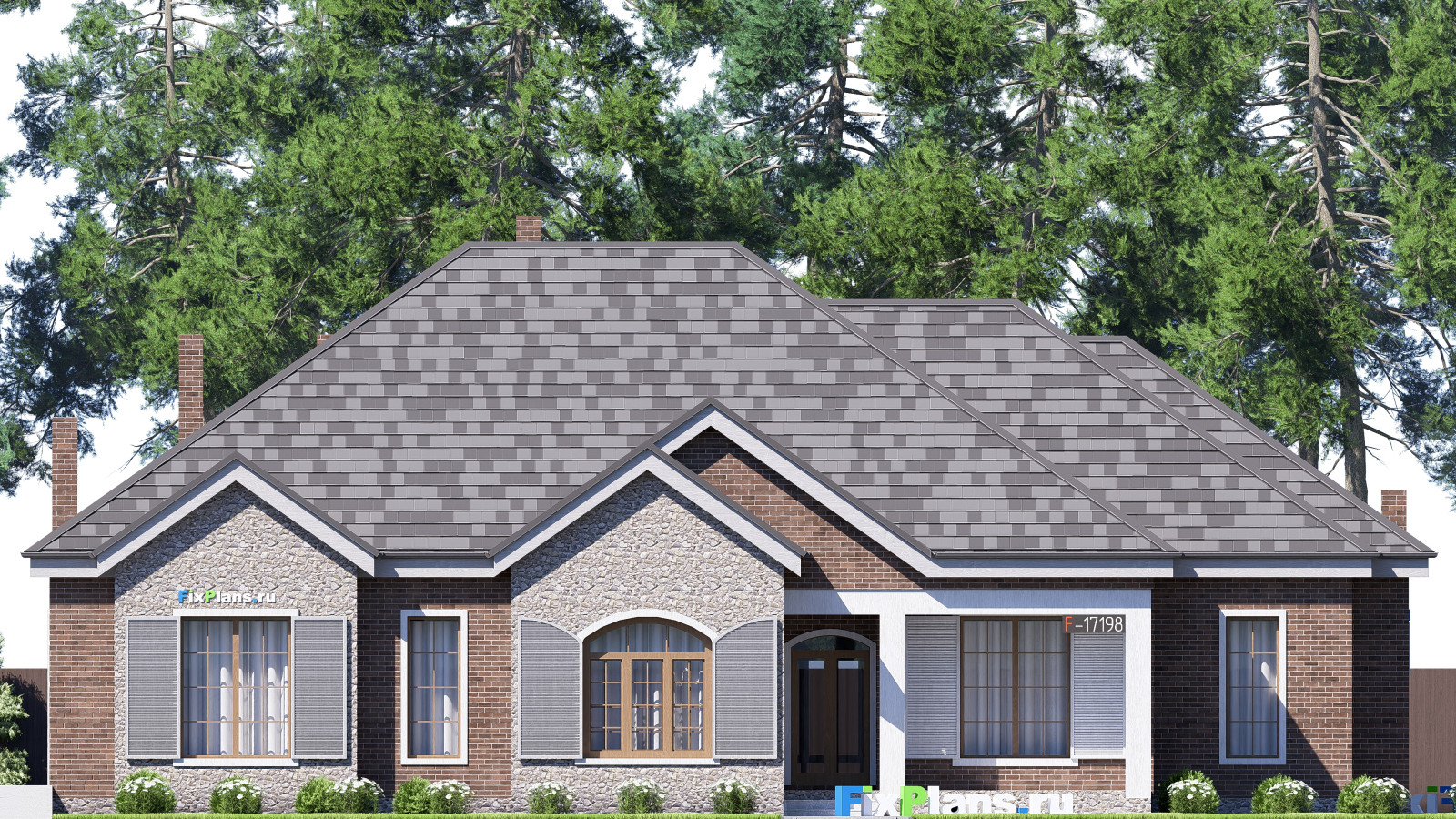 Проект одноэтажного дома 22х21м S244м2 F-17198