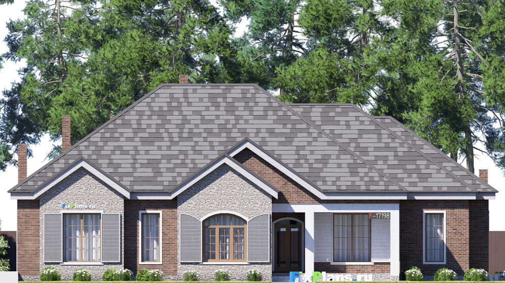 Проект одноэтажного дома 22х21м S244м2 F-17198