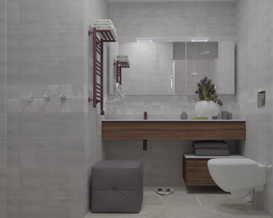 Дизайн проект однокомнатной квартиры для молодой девушки