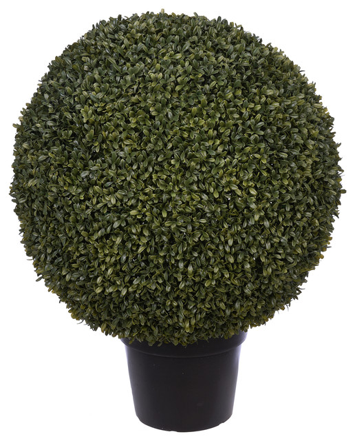 Artificial 24" Boxwood Ball Topiary Contemporary Artificial Plants