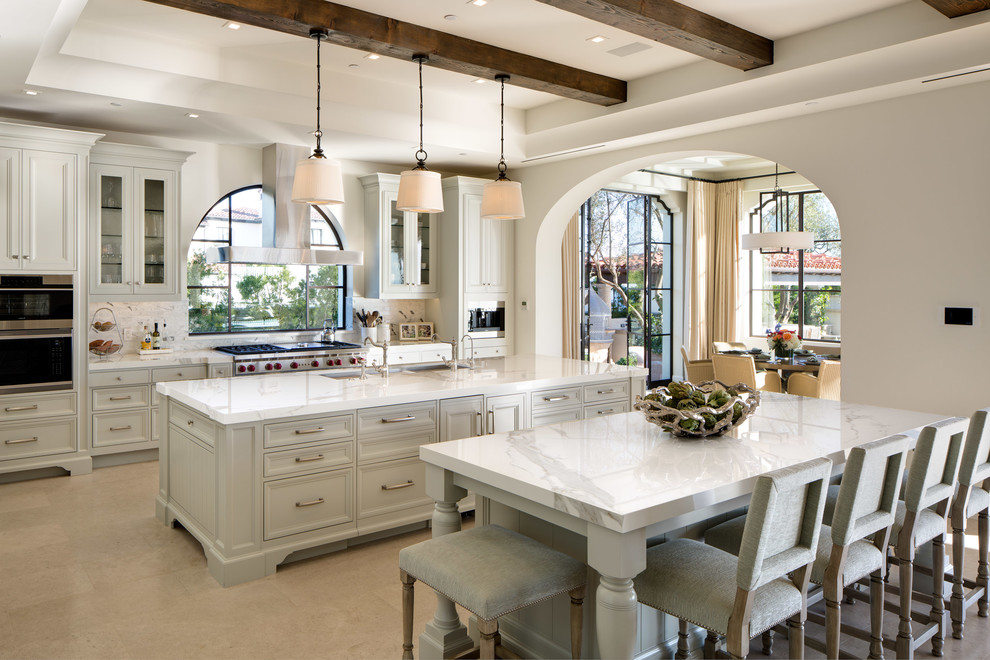 Newport Coast - Santa Barbara Style Home - Mediterranean - Kitchen ...