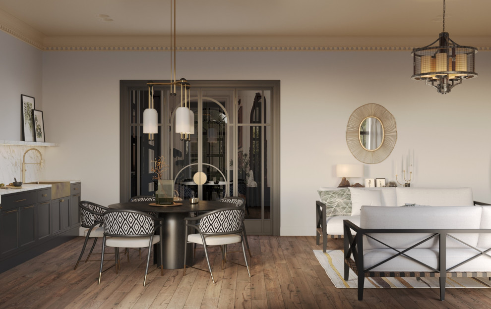 Загородный дом в Английском колониальном стиле в элементами Ар-деко