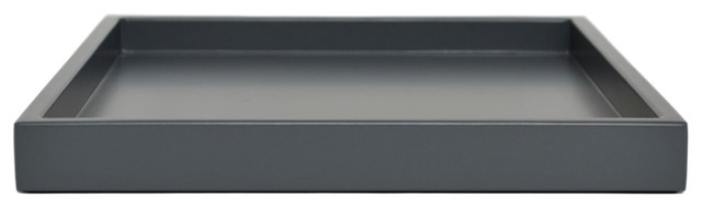 Dark Gray Large Low Profile Tray, 24 X 20 - Contemporary - Serving ...