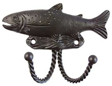 Sierra Lifestyles Decorative Hook - Trout - Black