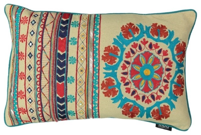 Pifa 1500 027 Santa Fe Lumbar Embroidery Pillow Mediterranean