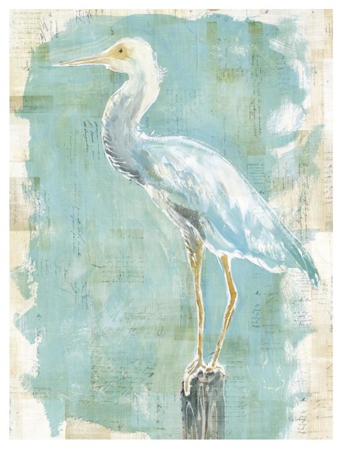 "Coastal Egret II v2" Digital Paper Print by Sue Schlabach, 14"x18"