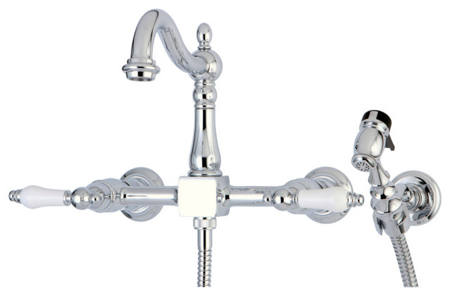 Kingston Brass KB1751PLBS Heritage Centerset Kitchen Faucet