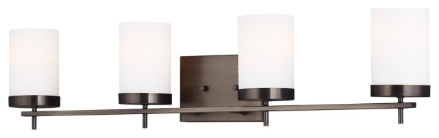 Zire 4-Light Bathroom Vanity Light in Brushed Oil Rubbed Bronze - Transitional - Bathroom Vanity ...