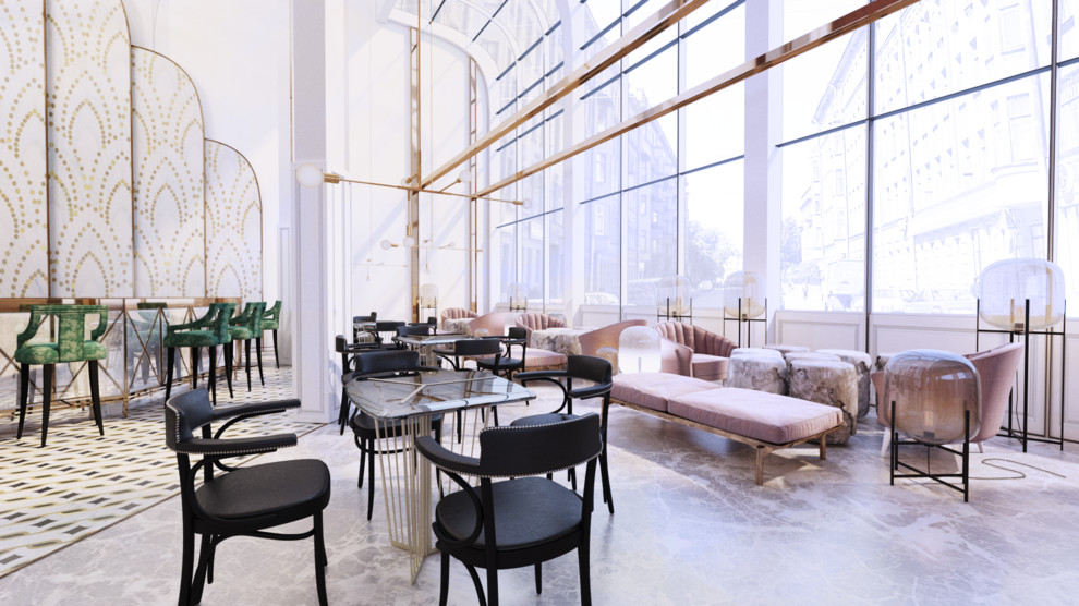 Дизайн-проект интерьера ресторана "Винный клуб с энотекой"