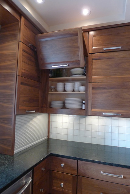 Walnut horizontal grain kitchen contemporary-kitchen