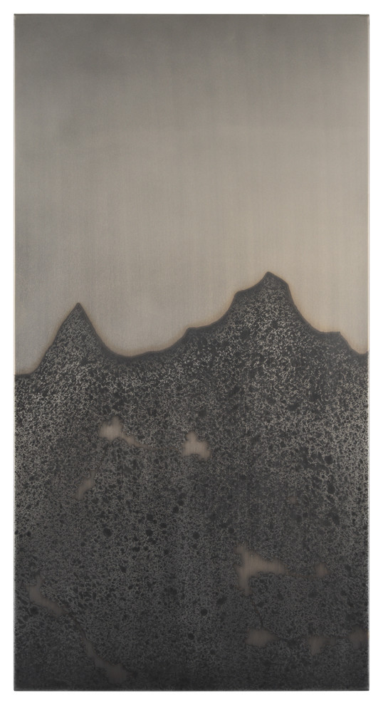 Raum Painted Monochrome With Acid Wash Metal Wall Art Contemporary